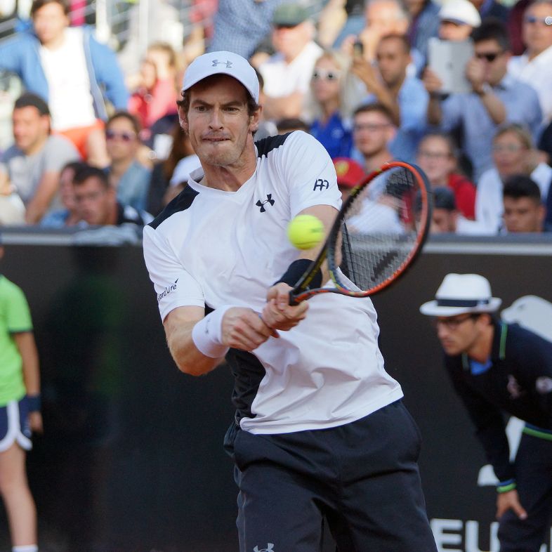 Andy Murray (GBR) during his match against Jeremy Chardy (FRA) at Internazionali BNL d'Italia in Rome, Italy