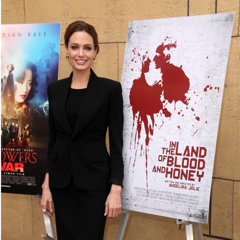 Angelina Jolie at the Golden Globe Foreign Language Nominees Conference, Egyptian Theater, Hollywood