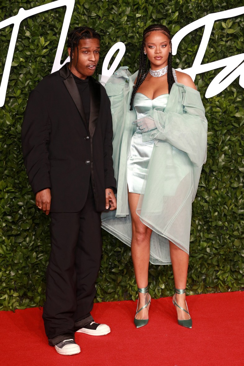 Rihanna and asap rocky attend the 2019 fashion awards held at the royal albert hall on December 2, 2019