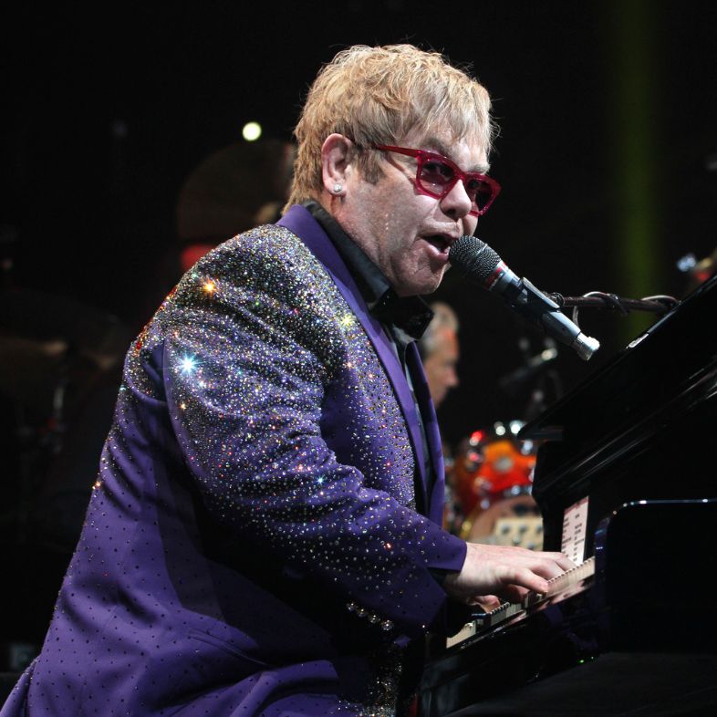 Elton John performs in concert at the BankAtlantic Center in Sunrise, Florida