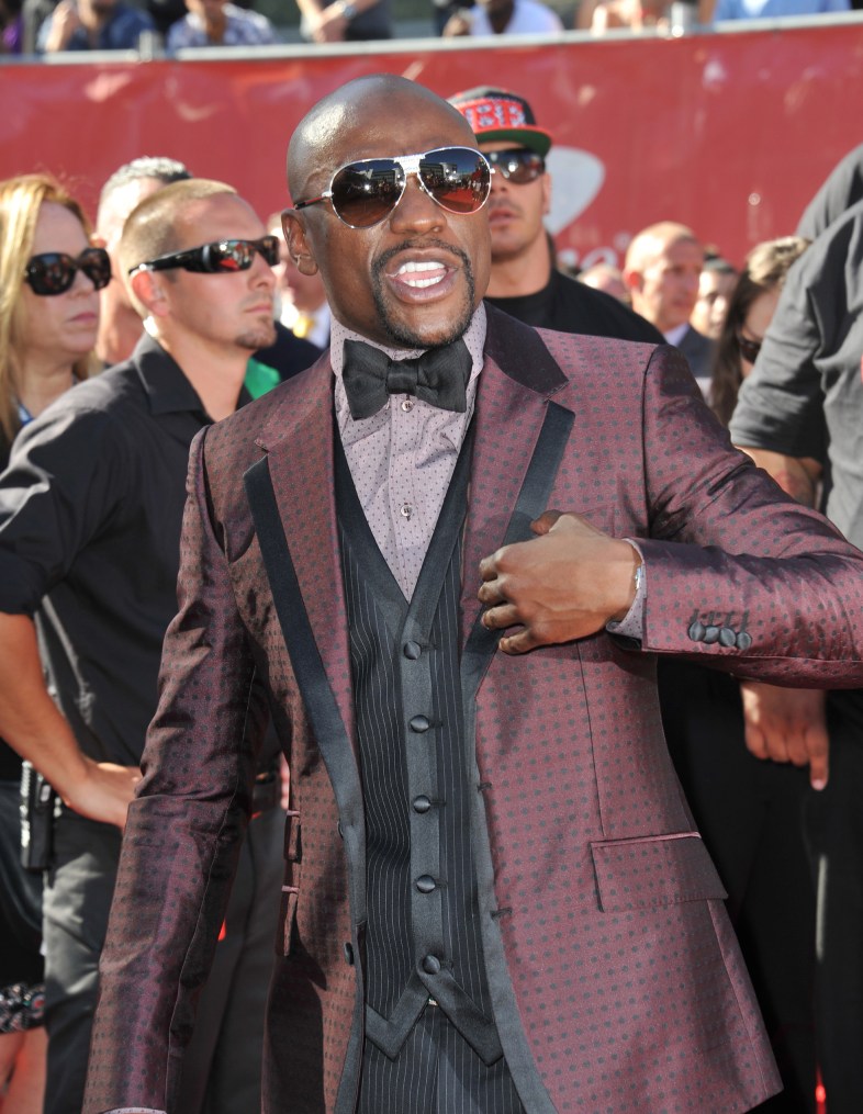 LOS ANGELES, CA - JULY 16, 2014: Boxer Floyd Mayweather Jr. at the 2014 APPEAR the awards at the Nokia Live Theater