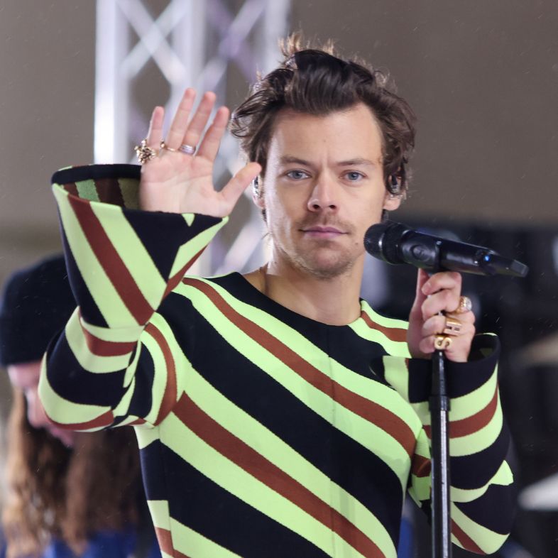 New York May 19: Singer Harry Styles on stage during NBCs Today Show at Rockefeller Plaza 