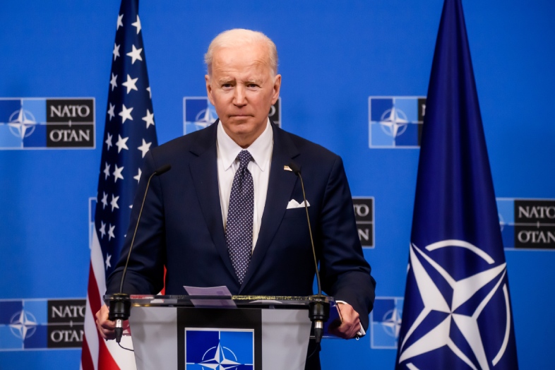 Brussels Belgium March 24, 2022. Joe Biden President of the United States during the press conference after the special summit of NATO
