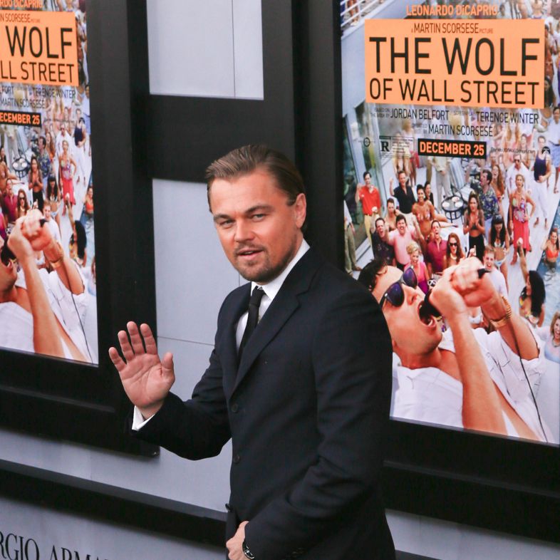 Actor Leonardo DiCaprio attends the Wolf of Wall Street premiere at Ziegfeld Theater on December 17, 2013 in New York City