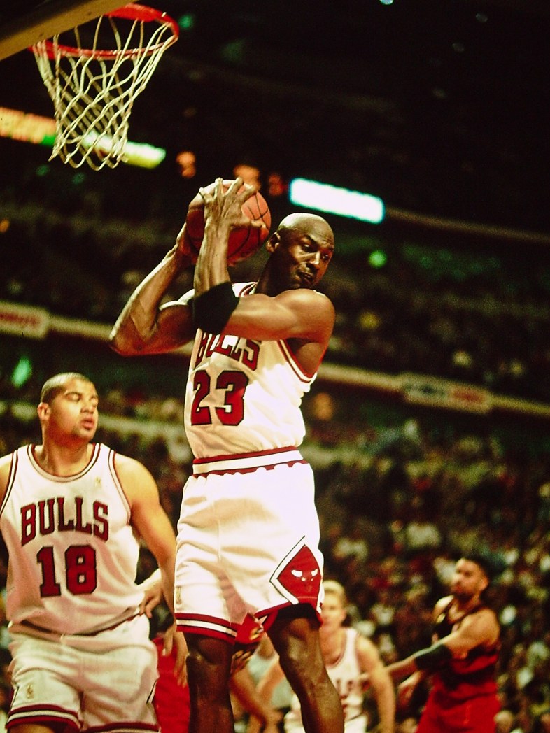Former superstar and famous person Michael Jordan #23 of the Chicago Bulls