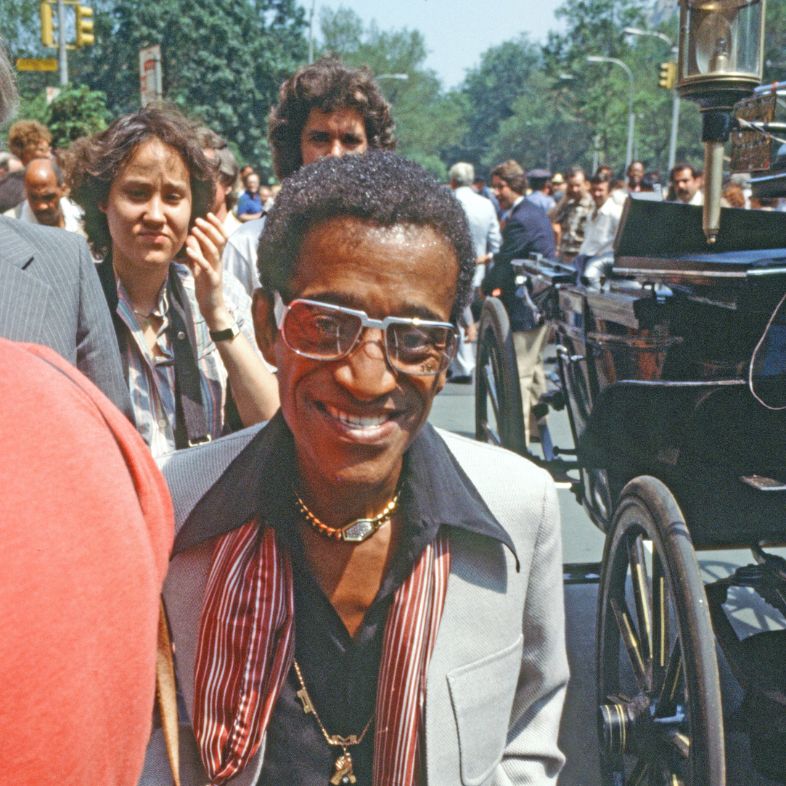 Sammy Davis, Jr. singer and famous celebrity in New York City in 1980 s