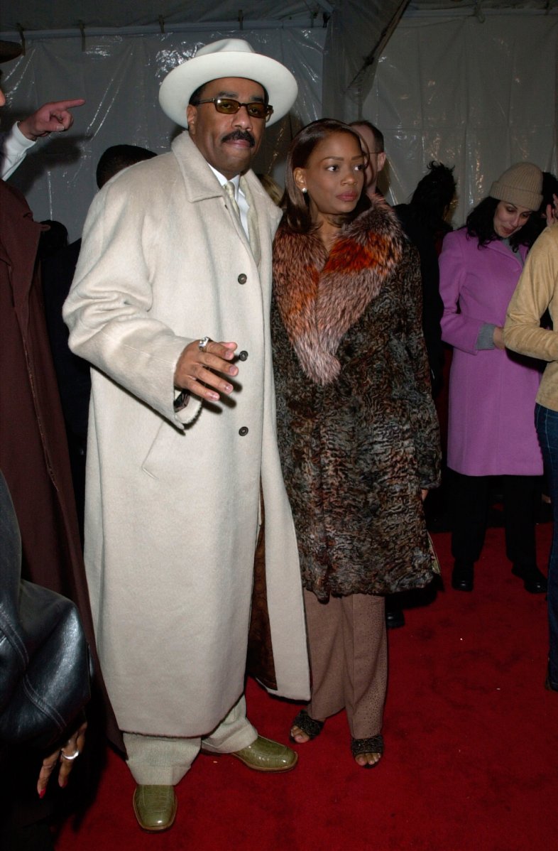 Actor STEVE HARVEY and wife at the 15th Annual Soul Train Music Awards