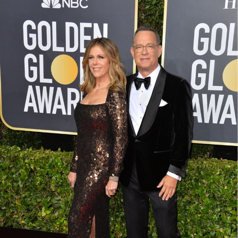 Tom Hanks & Rita Wilson arriving at the 2020 Golden Globe Awards at Beverly Hilton Hotel Credit: Paul Smith /featureflash