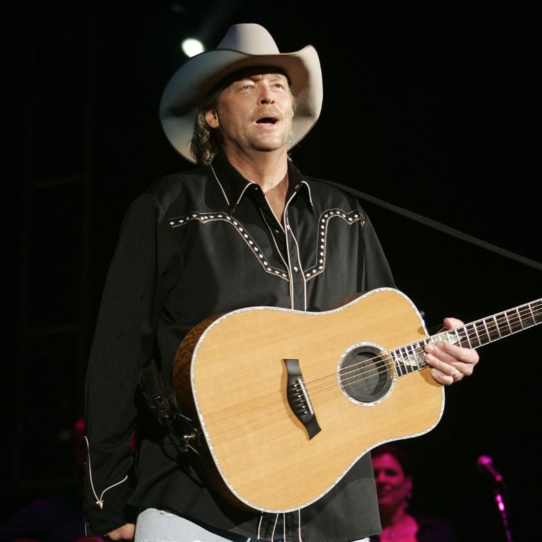 Alan Jackson performs in concert at the Sound Advice Amphitheatre in West Palm Beach, Florida on October 19, 2007.