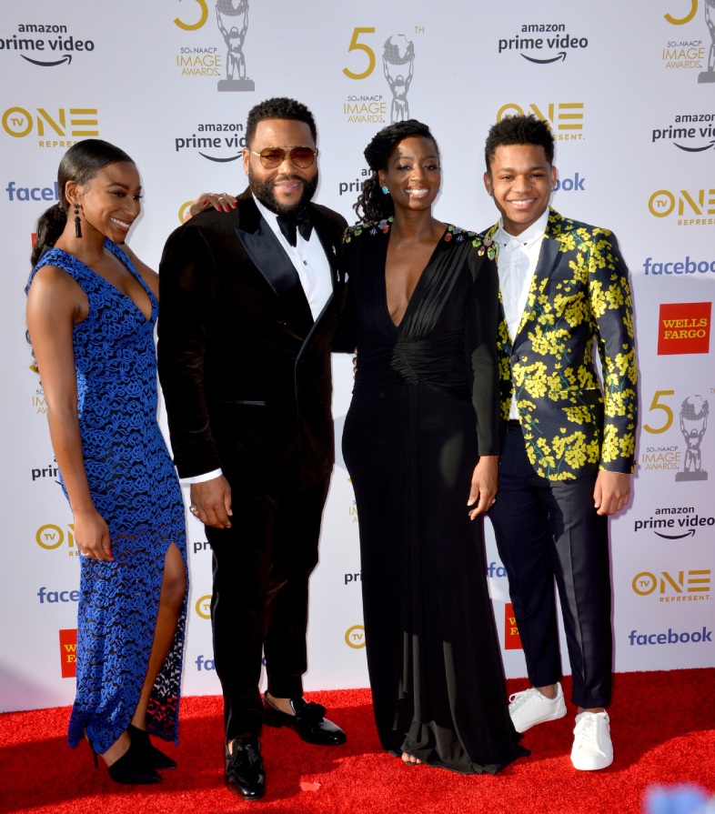 LOS ANGELES, CA. March 30, 2019: Anthony Anderson, Alvina Stewart, Kyra Anderson & Nathan Anderson