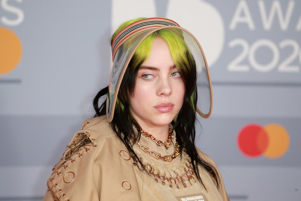 Billie Eilish attends The BRIT Awards 2020 at The O2 Arena on February 18, 2020 in London, England. - Photo 201789245 © Wirestock | Dreamstime.com 