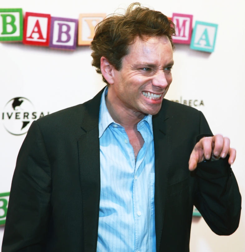 Actor/comedian Chris Kattan arrives on the red carpet for the premiere of Baby Mama at New York s Ziegfeld Theatre where he cheered on Saturday Night Live colleagues Amy Poehler and Tina Fey