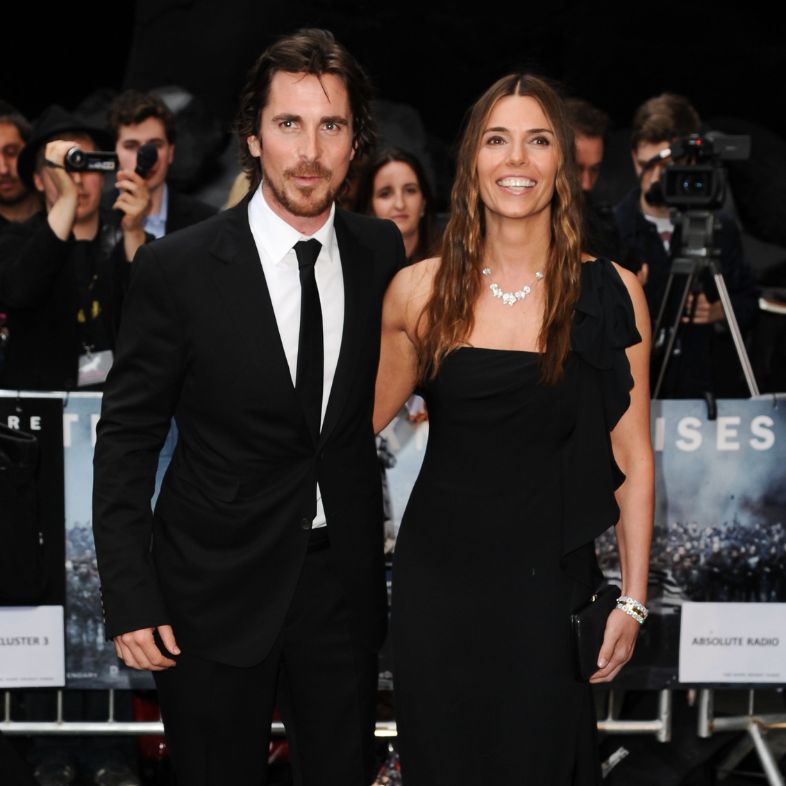 Christian Bale and wife arriving for European premiere of "The Dark Knight Rises" at the Odeon Leicester Square, London. 18/07/2012 Picture by: Steve Vas / Featureflash