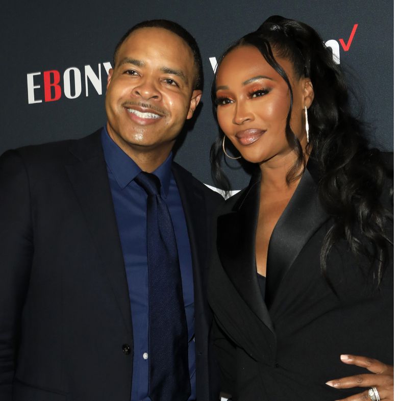 Mike Hill, Cynthia Bailey at 2021 Ebony Power 100 at the Beverly Hilton Hotel on October 23, 2021 in Beverly Hills, CA