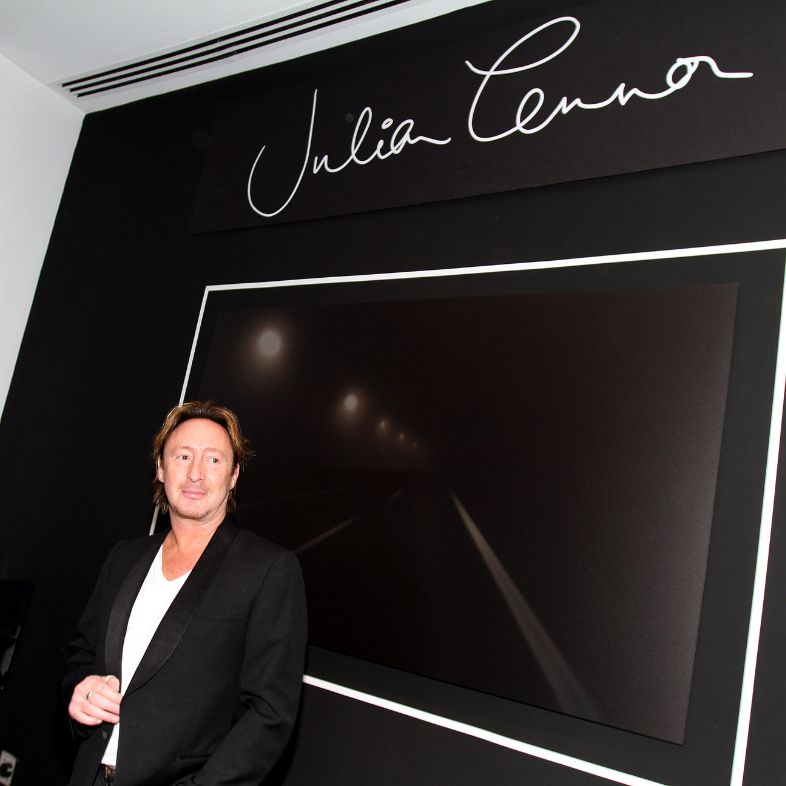 Musician and artist Julian Lennon appears at an exhibit of his classic and contemporary photography during Art Basel Miami Beach at the Ziff Ballet and Opera House in Miami on November 30, 2010