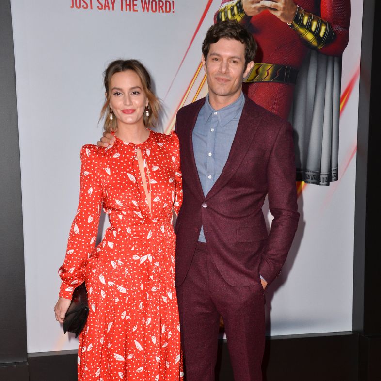 LOS ANGELES, CA March 28, 2019: Adam Brody & Leighton Meester at the world premiere of Shazam! At TCL's Chinese Theater 