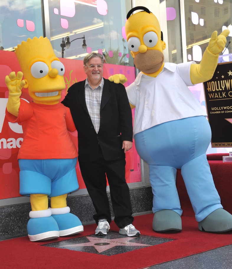 LOS ANGELES, CA - February 14, 2012: "The Simpsons " creator Matt Groening on Hollywood Boulevard where he was honored with the 2,459th star on the Hollywood Walk of Fame
