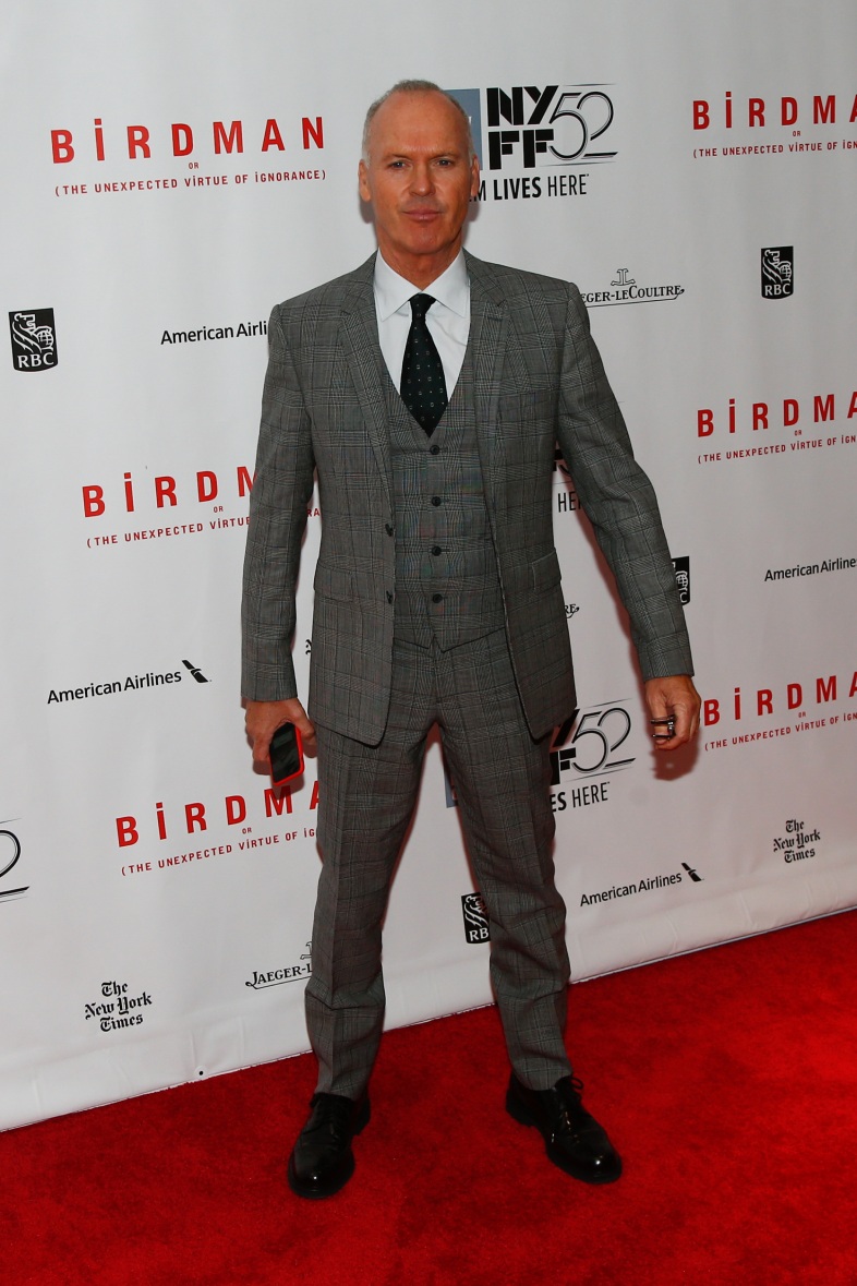 NEW YORK-OCT 11: Actor Michael Keaton attends the Closing Night Gala Presentation of Birdman Or The Unexpected Virtue Of Ignorance at the 52nd New York Film Festival at Alice Tully Hall