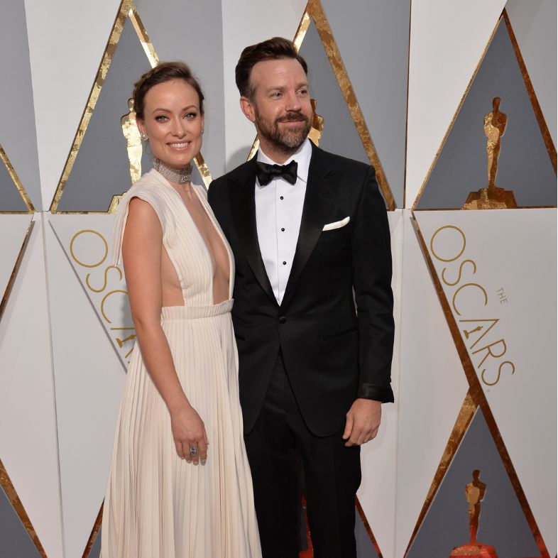 LOS ANGELES, CA - FEBRUARY 28, 2016: Olivia Wilde & Jason Sudeikis at the 88th Academy Awards at the Dolby Theatre, Hollywood