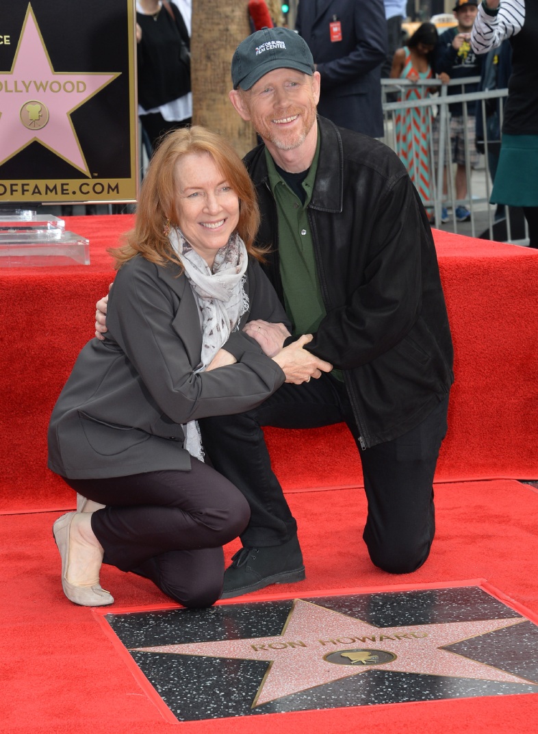 LOS ANGELES, CA - DECEMBER 10, 2015: Director Ron Howard & wife Cheryl at Ron Howard s Hollywood Walk of Fame star ceremony