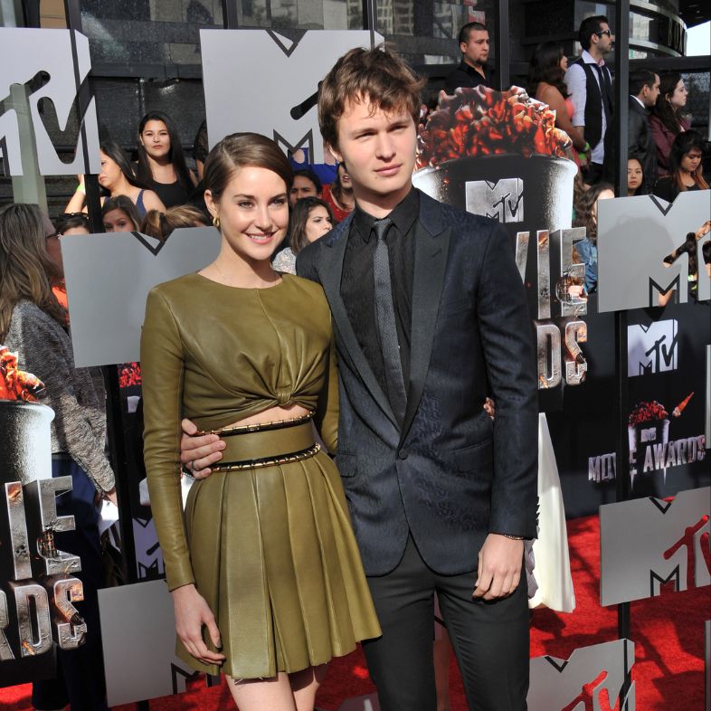Shailene Woodley & Ansel Elgort at the 2014 MTV Movie Awards at the Nokia Theatre LA Live