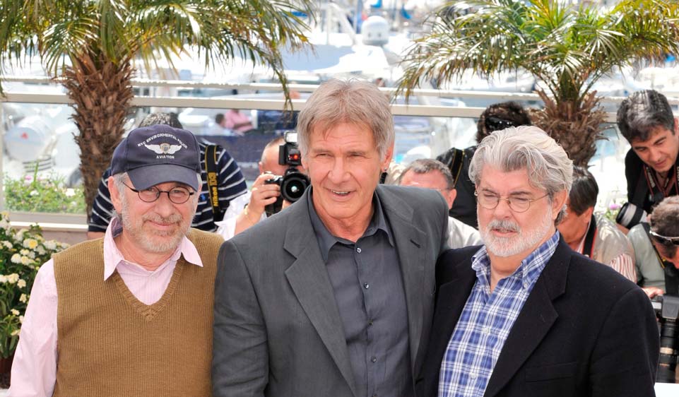Steven Spielberg & Harrison Ford & George Lucas at photocall for their new movie Indiana Jones and the Kingdom of the Crystal Skull at the 61st Annual International Film Festival de Cannes. - Photo 23833335 © Featureflash | Dreamstime.com 
